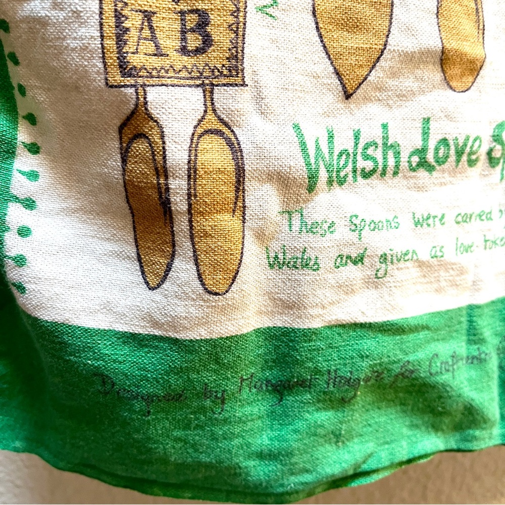 Welsh Spoon Designs.Vintage TeaTowel.27x17. Linen. Age Unknown. Rare. EUC. - Picture 6 of 12